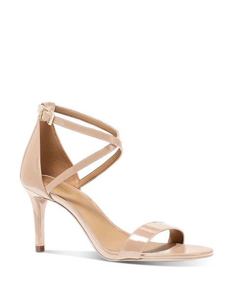 pink michael michael kors footwear ava strappy patent leather heel|MICHAEL Michael Kors Ava Patent Leather Strappy .